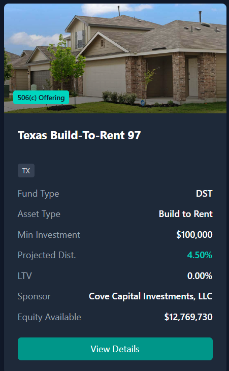 83 single-family rental homes on 9-acre community in San Antonio Texas