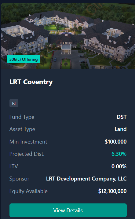 12-acre undeveloped senior housing land parcel in Coventry Rhode Island