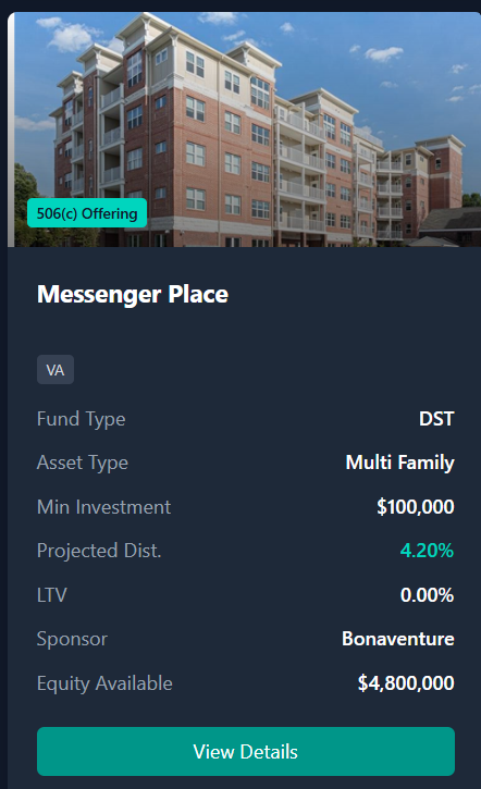 Class A multifamily community with retail spaces on Church Street, Manassas Virginia